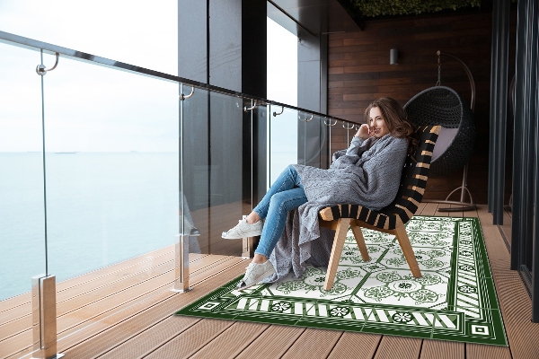 Tapis jardin Tuiles vintage