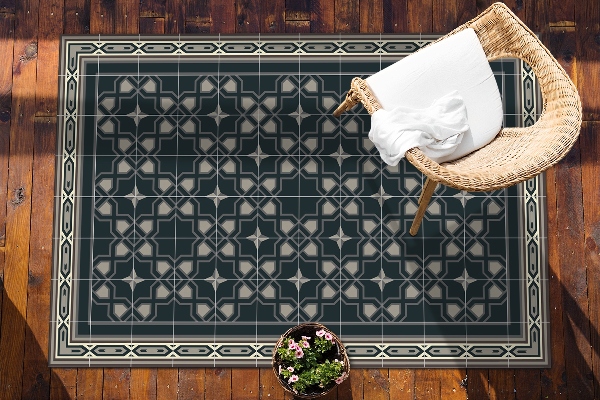 Tapis extérieur terrasse Étoiles géométriques