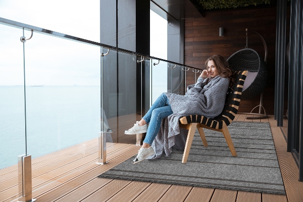 Tapis exterieur terrasse Ceintures grises