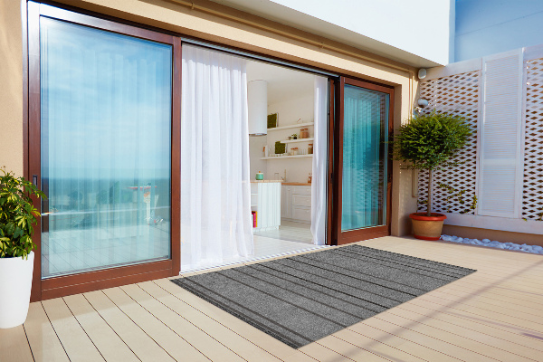 Tapis exterieur terrasse Ceintures grises