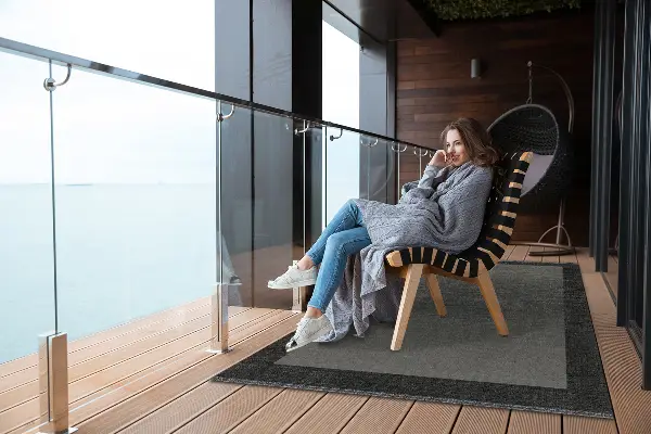 Tapis exterieur terrasse Gravier