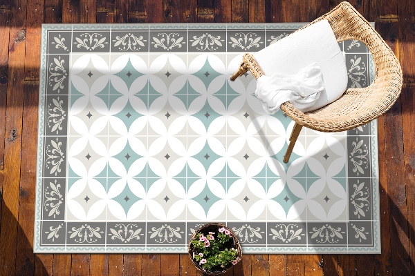 Tapis exterieur terrasse Roues scandinaves