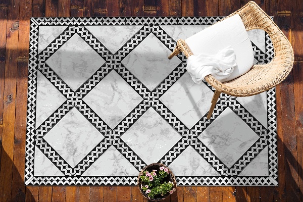 Tapis jardin Motif de marbre
