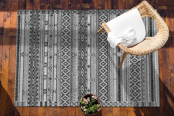 Tapis exterieur terrasse Roman géométrique