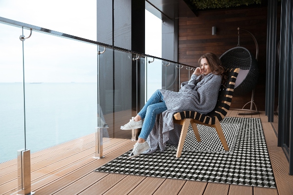 Tapis terrasse extérieur Motif 3D