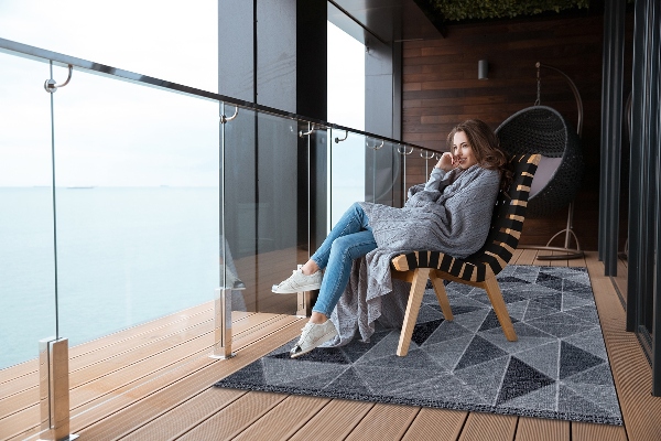 Tapis terrasse Carrés et triangles
