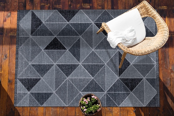 Tapis terrasse Carrés et triangles