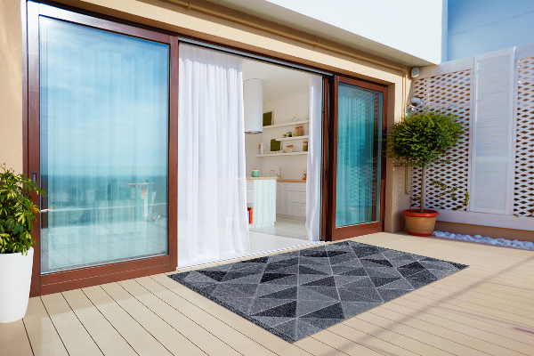 Tapis terrasse Carrés et triangles