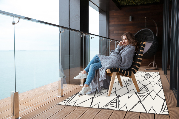 Tapis extérieur terrasse Modèle de sommet des montagnes
