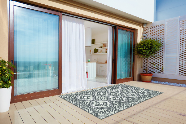 Tapis d'extérieur Modèle géométrique de fleurs