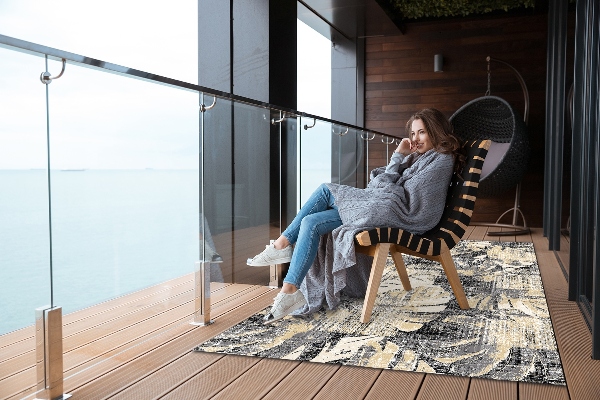 Tapis pour terrasse Feuilles de feuilles de monstre
