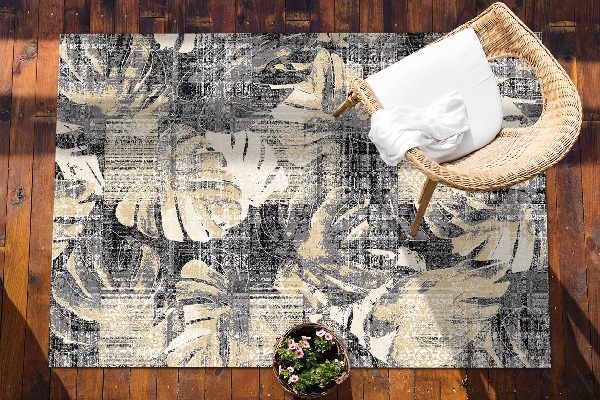 Tapis pour terrasse Feuilles de feuilles de monstre