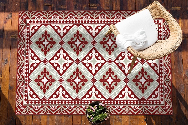 Tapis extérieur terrasse Motif floral