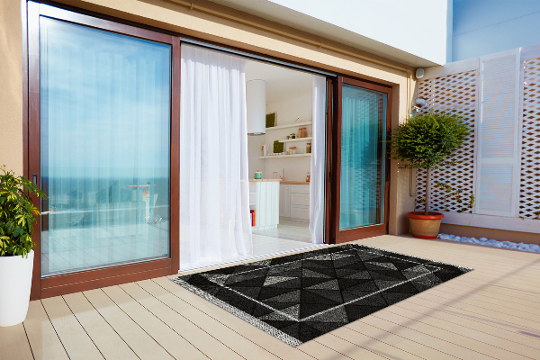 Tapis terrasse Effet 3D triangles