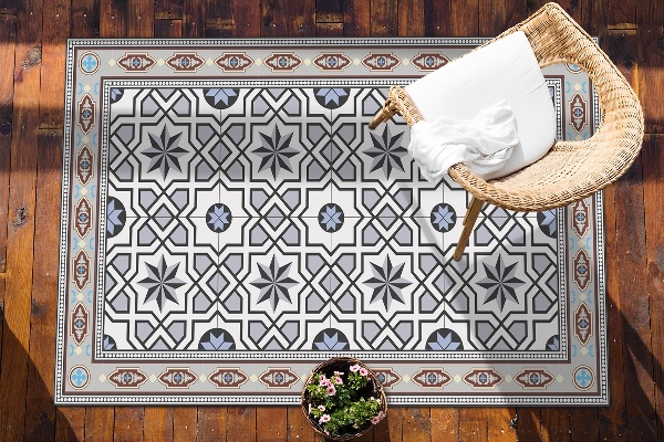 Tapis extérieur terrasse Étoiles géométriques