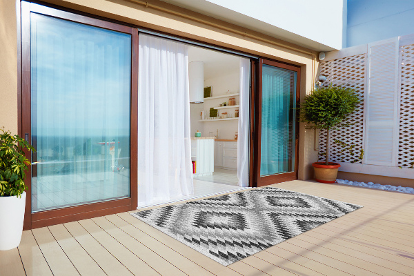 Tapis de jardin Motif géométrique gris