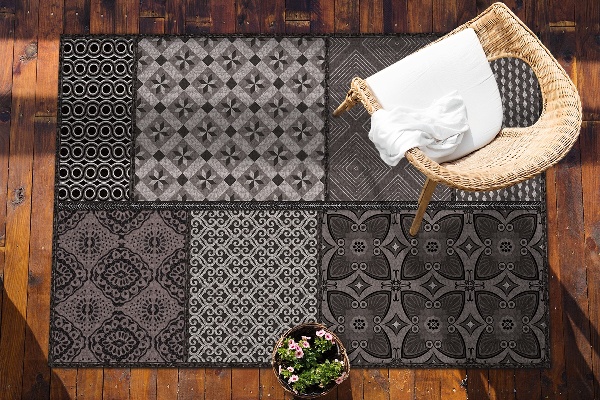 Tapis exterieur terrasse Combinaison de conceptions différentes