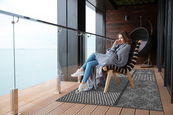 Tapis exterieur terrasse Mélange de divers designs