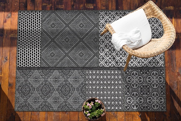 Tapis exterieur terrasse Mélange de divers designs