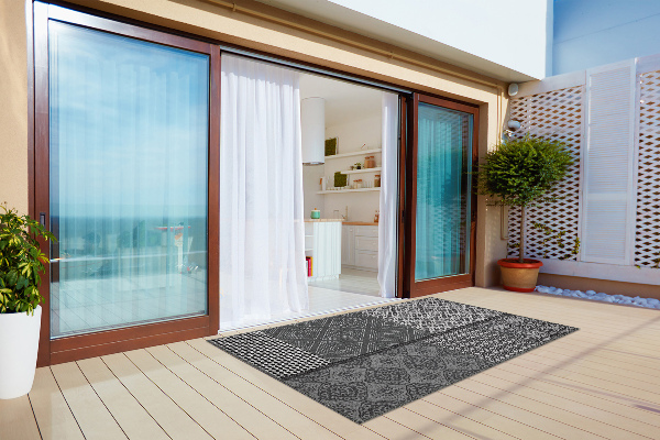 Tapis exterieur terrasse Mélange de divers designs