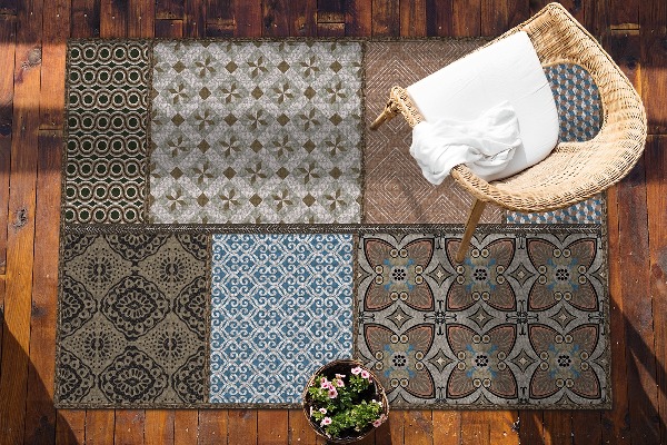 Tapis de terrasse Mélange de conceptions