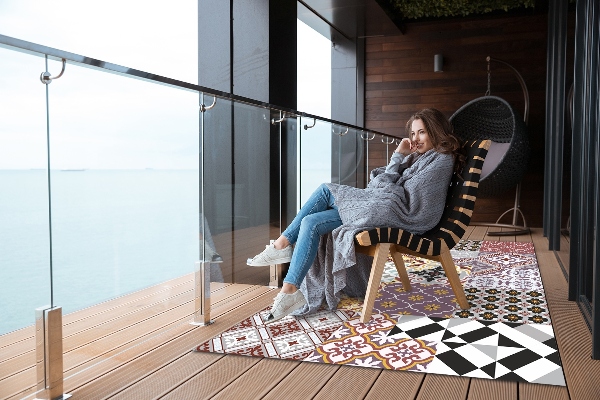 Tapis extérieur terrasse Mélange carrelé