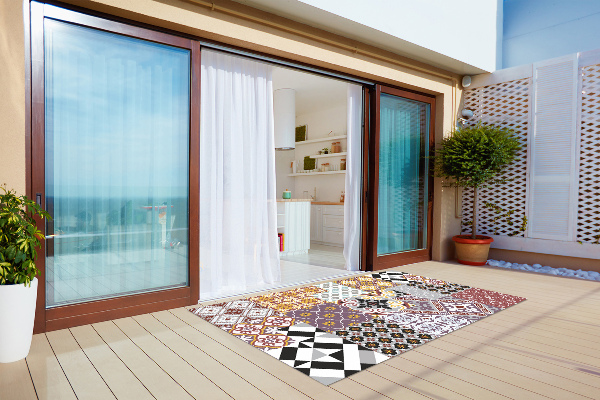 Tapis extérieur terrasse Mélange carrelé