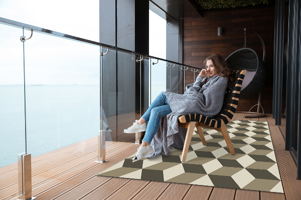 Tapis pour terrasse Cubes