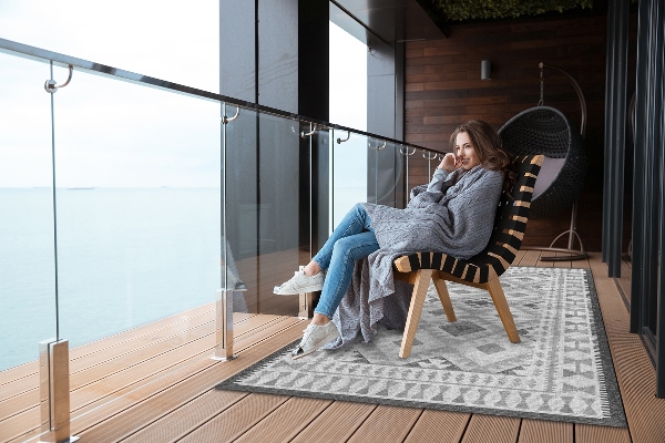 Tapis de terrasse Diamants gris