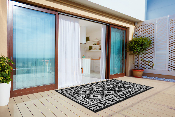 Tapis de jardin Rhombus noir