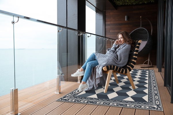 Tapis pour terrasse Illusion 3D