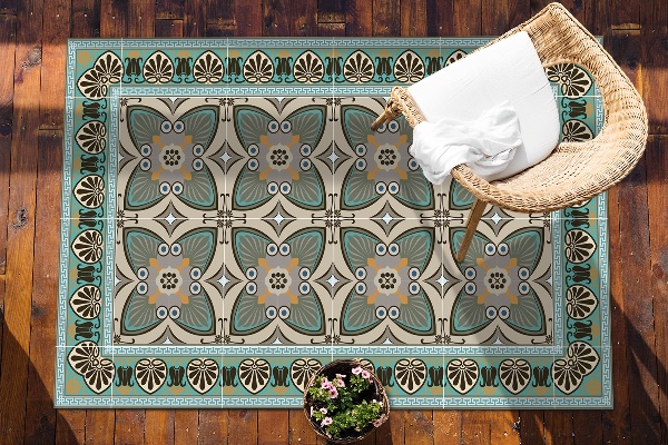 Tapis d'extérieur Modèle de paon de plumes