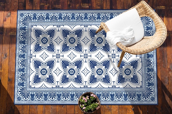 Tapis de terrasse des plumes de paon