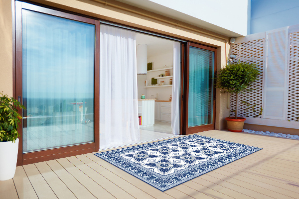 Tapis de terrasse des plumes de paon