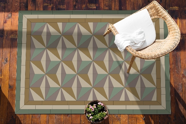Tapis de terrasse Triangles 3D