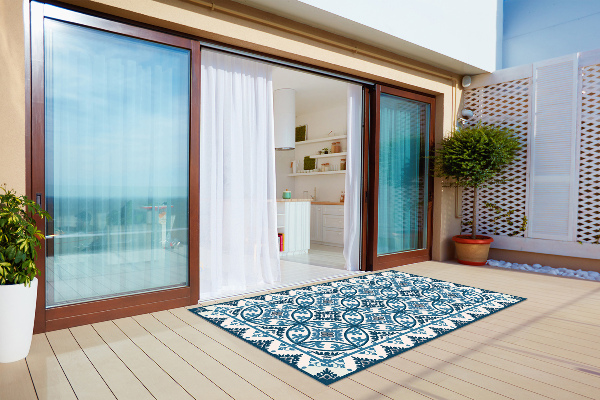 Tapis terrasse Cercles abstraits
