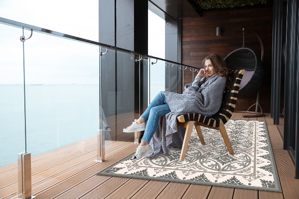 Tapis exterieur terrasse Roues rétro