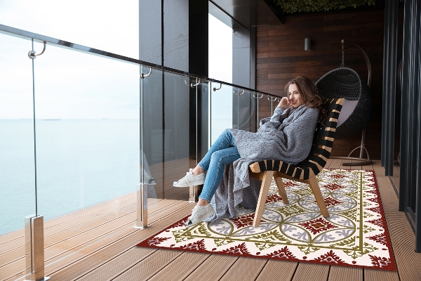 Tapis terrasse Modèle géométrique