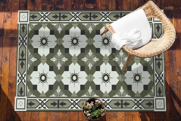 Tapis pour terrasse Motif géométrique carrelé