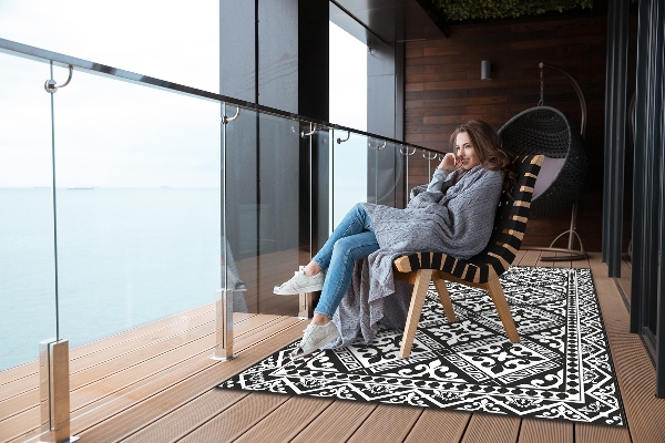 Tapis exterieur terrasse Motifs géométriques