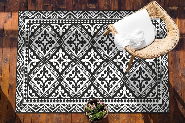 Tapis exterieur terrasse Motifs géométriques