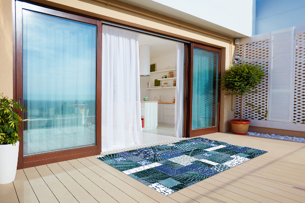 Tapis extérieur terrasse Patchwork tropical