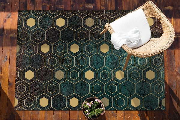 Tapis terrasse Motif hexagonal