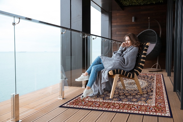 Tapis pour terrasse Mandala hypnotisée