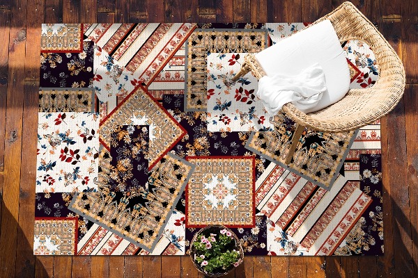 Tapis extérieur terrasse Patchwork chaotique