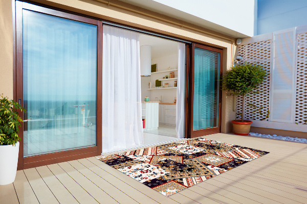 Tapis extérieur terrasse Patchwork chaotique
