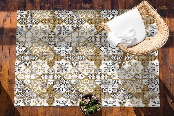 Tapis terrasse Abstraction florale