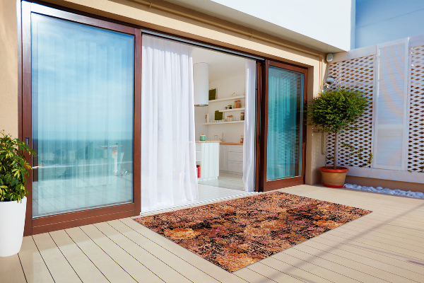 Tapis extérieur terrasse Fleurs vintage