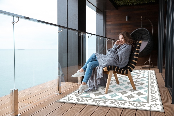 Tapis extérieur terrasse Tuiles portugaises