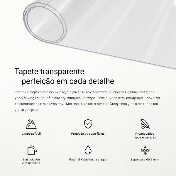 Verre souple pour bureau